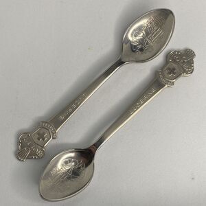 Vintage Rolex Bucherer Lucerne Collector Spoons CB Hallmark Swiss Luxury Pair
